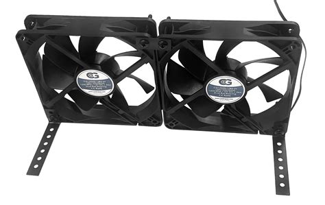 coolerguys fan mount stand bracket kit black metal|Coolerguys 120x25mm Low Speed AC Fan with .